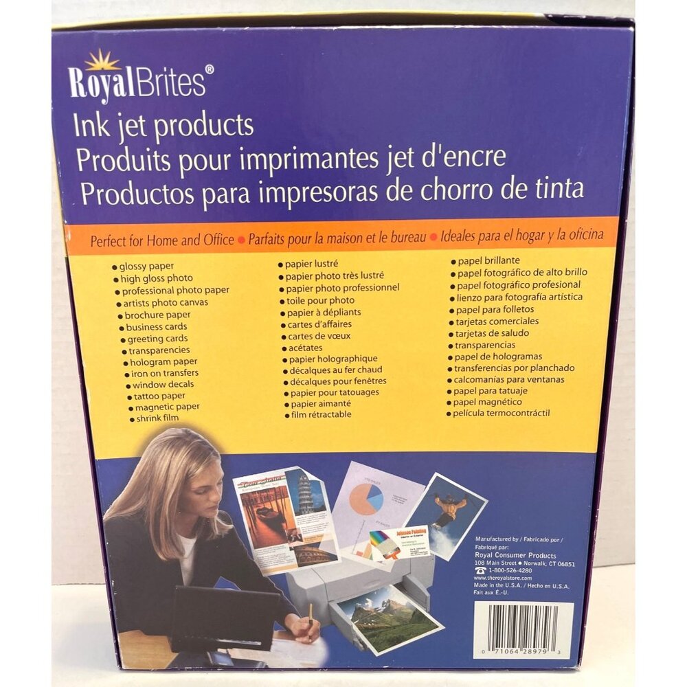 Photo Satin Paper Royal Brites Professional Plus Letter Sz Inkjet Printer READ - Picture 3 of 7